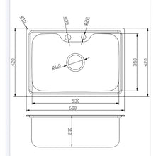 Carregar imagem no visualizador da galeria, Cuba Pia Cozinha Gourmet Aço Inox 60x42cm Homefy + Acessórios Homefy.casa