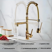Carregar imagem no visualizador da galeria, Torneira de Cozinha Pulverizador - Homefy Ouro HOMEFY®
