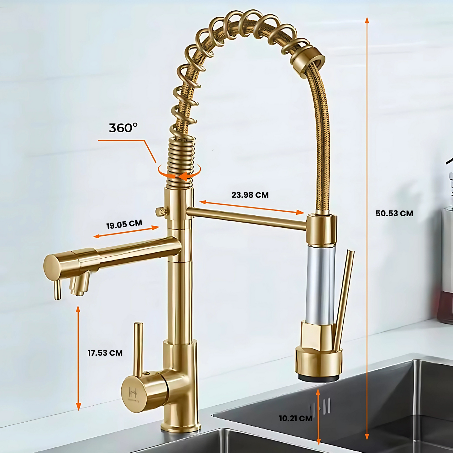 Torneira de Cozinha Pulverizador - Homefy Ouro HOMEFY®