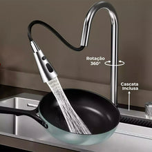 Carregar imagem no visualizador da galeria, Cuba Cascata Gourmet Premium Torneira Lavador Copos Completa Cor Prateado HOMEFY®