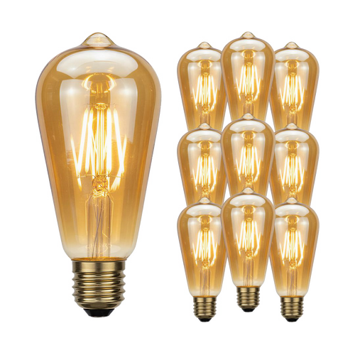 [10x] Lâmpada Filamento LED ST64 Vintage E27 | Branco Quente Homefy Homefy