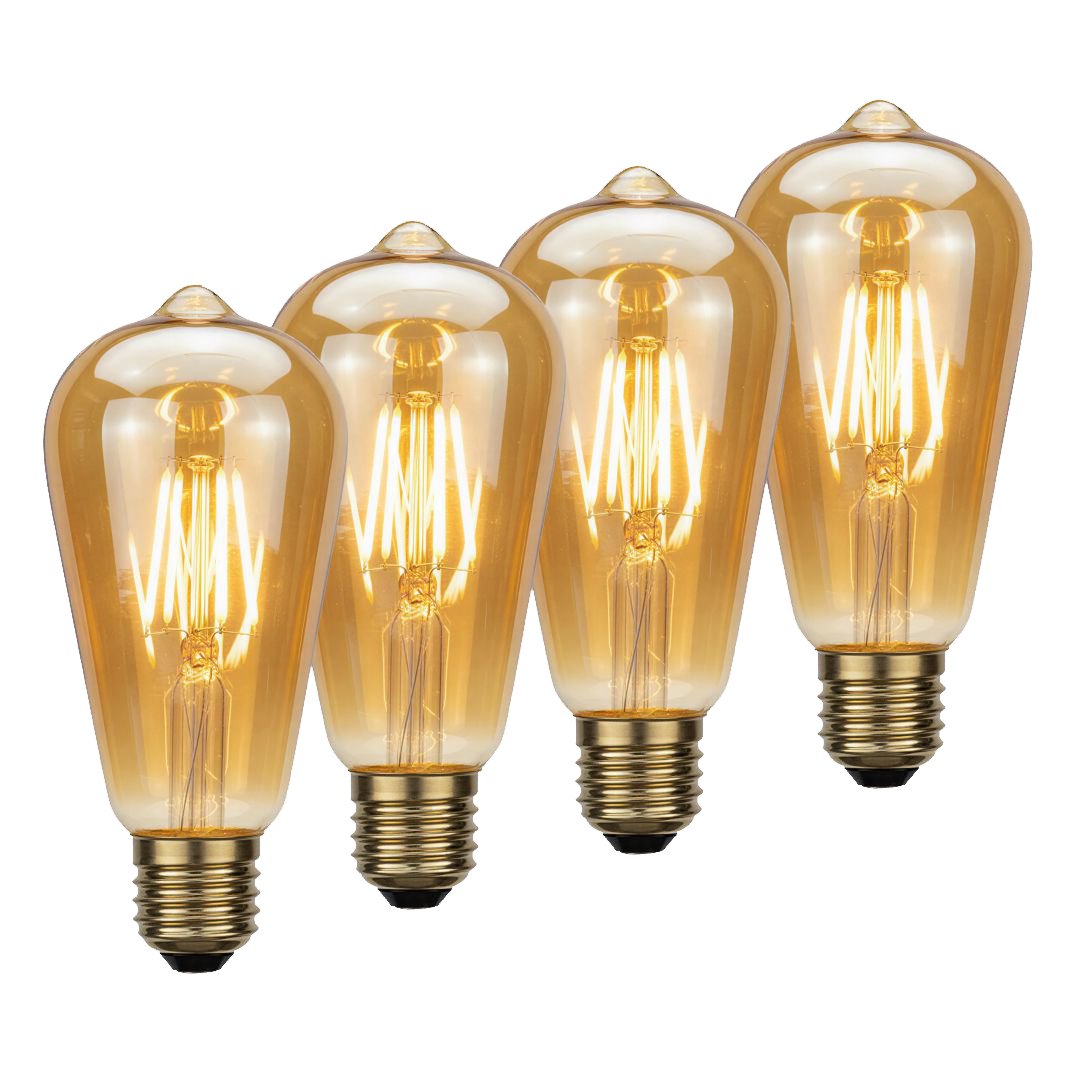 [4x] Lâmpada Filamento LED ST64 Vintage E27 | Branco Quente Homefy Homefy