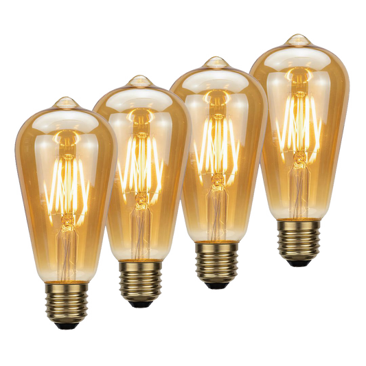 [4x] Lâmpada Filamento LED ST64 Vintage E27 | Branco Quente Homefy Homefy