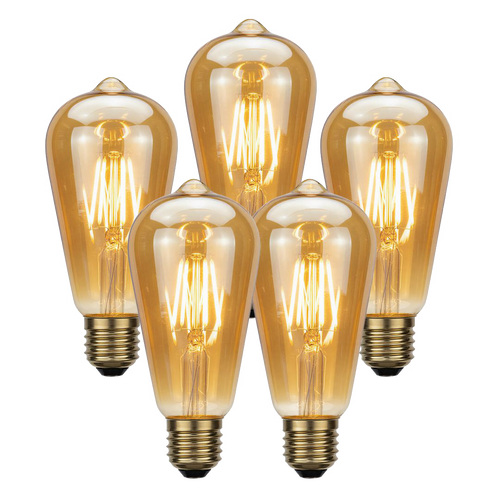 [5x] Lâmpada Filamento LED ST64 Vintage E27 | Branco Quente Homefy Homefy