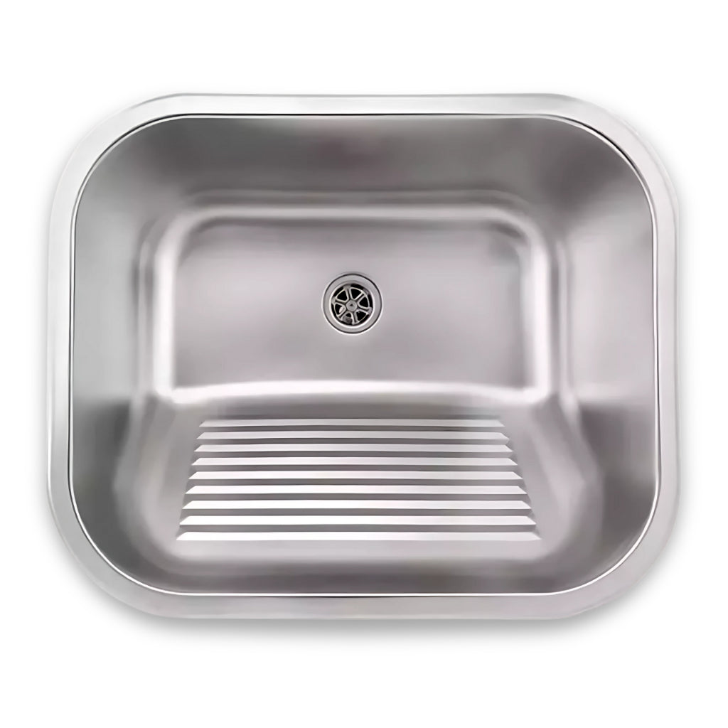 Tanque Lavanderia 55x45 Com Válvula Aço Inox 201 HOMEFY®