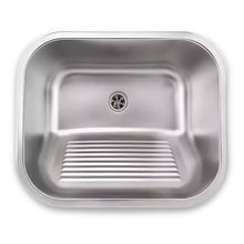 Carregar imagem no visualizador da galeria, Tanque Lavanderia 55x45 Com Válvula Aço Inox 201 HOMEFY®

