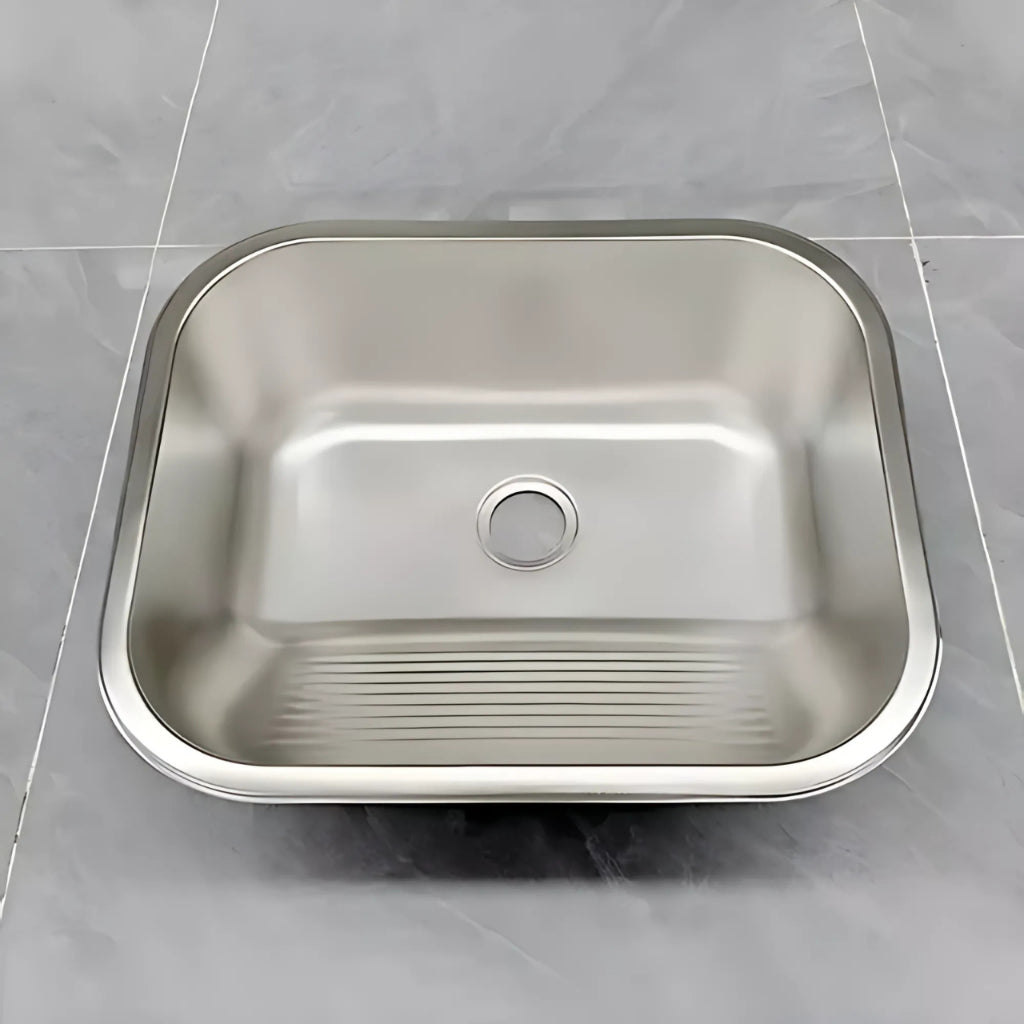 Tanque Lavanderia 55x45 Com Válvula Aço Inox 201 HOMEFY®