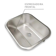 Carregar imagem no visualizador da galeria, Tanque Lavanderia 55x45 Com Válvula Aço Inox 201 HOMEFY®
