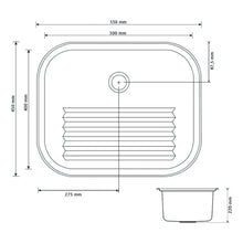 Carregar imagem no visualizador da galeria, Tanque Lavanderia 55x45 Com Válvula Aço Inox 201 HOMEFY®
