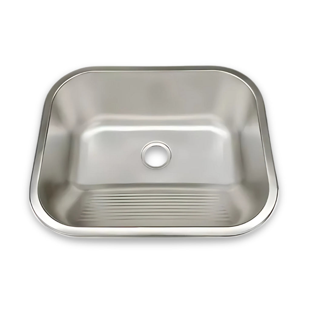 Tanque Lavanderia 55x45 Com Válvula Aço Inox 201