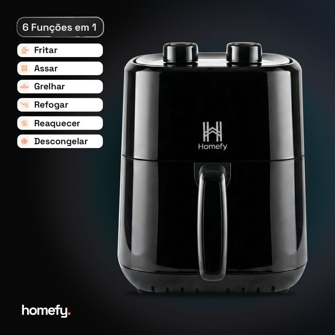 Air Fryer 3,5L 1400W Homefy – Fritadeira Elétrica Sem Óleo 127V HOMEFY®