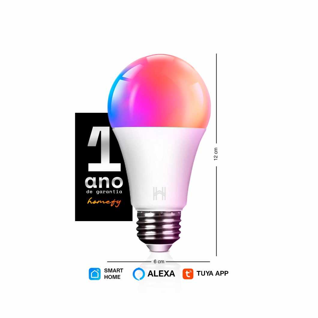 [1x] Lâmpada Led Inteligente RGB WIFI ALEXA Homefy