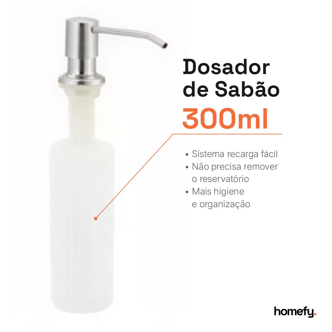 Cuba Pia Cozinha Gourmet Aço Inox 50x40cm Homefy + Acessórios Homefy.casa