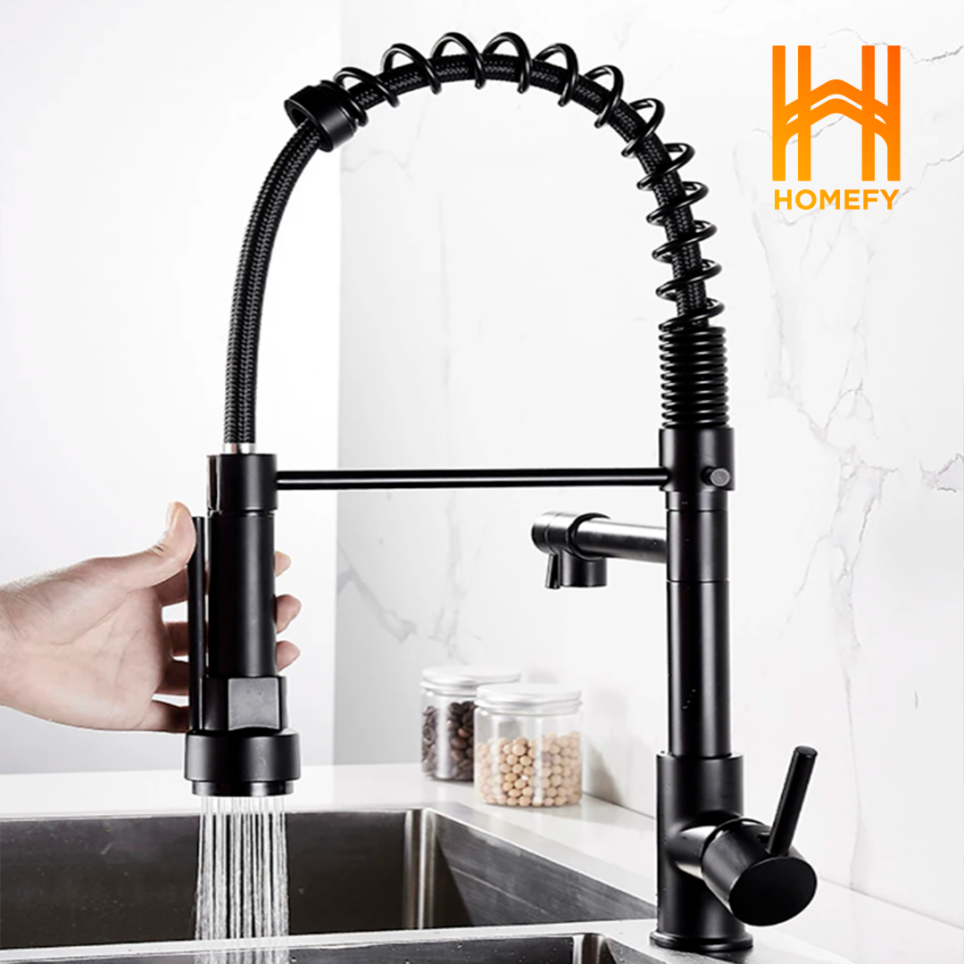 Torneira Cozinha Gourmet Monocomando Black Preto Fosco 50 Cm HOMEFY®