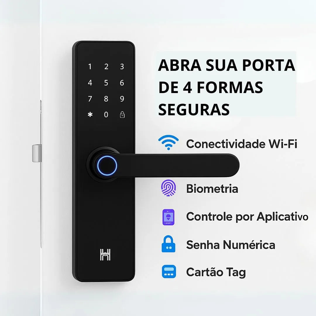 Fechadura Inteligente Digital com Biometria Wifi Homefy.casa