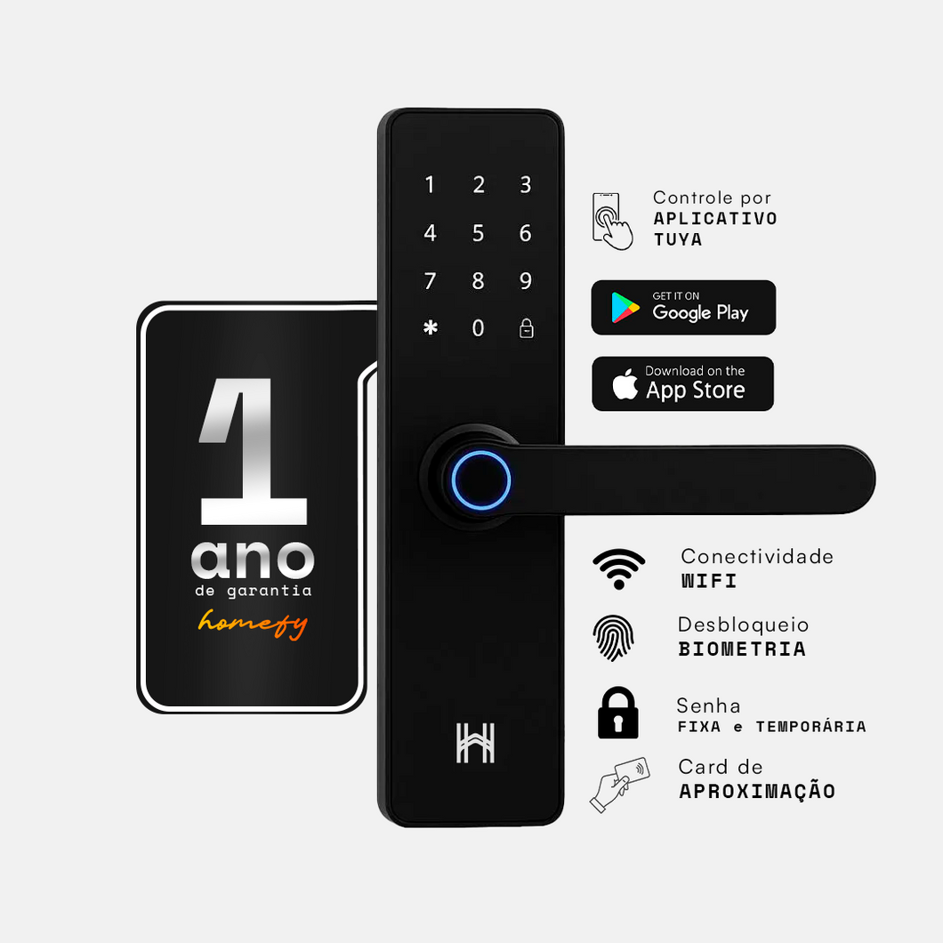 Fechadura Inteligente Digital com Biometria Wifi Homefy.casa