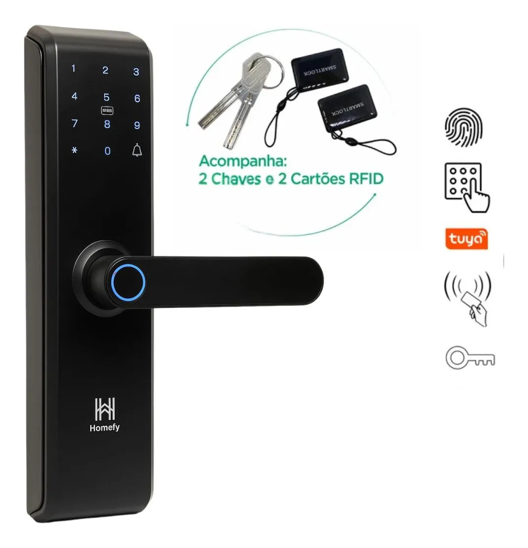 Fechadura Inteligente Digital com Biometria Wifi Homefy.casa