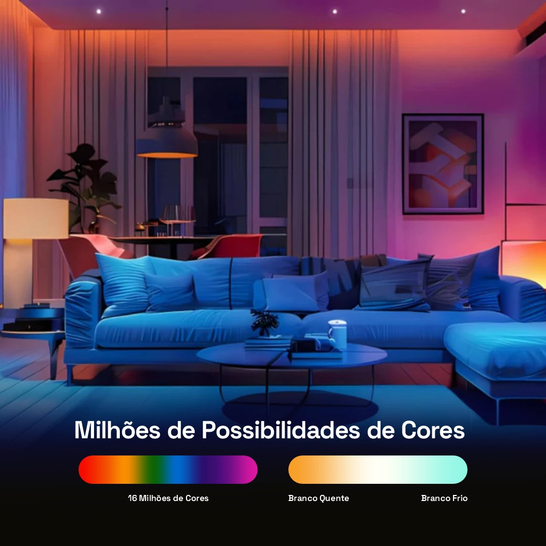 [1x] Lâmpada Inteligente 10W Homefy LED RGB Wi-Fi | Compatível com Alexa e TUYA Homefy