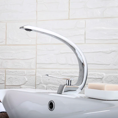 Torneira misturadora moderna cascata para banheiro com alça única