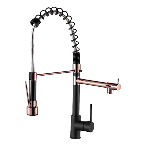 Torneira Cozinha Gourmet Monocomando Black Rose Gold HOMEFY®