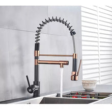 Carregar imagem no visualizador da galeria, Torneira Cozinha Gourmet Monocomando Black Rose Gold HOMEFY®
